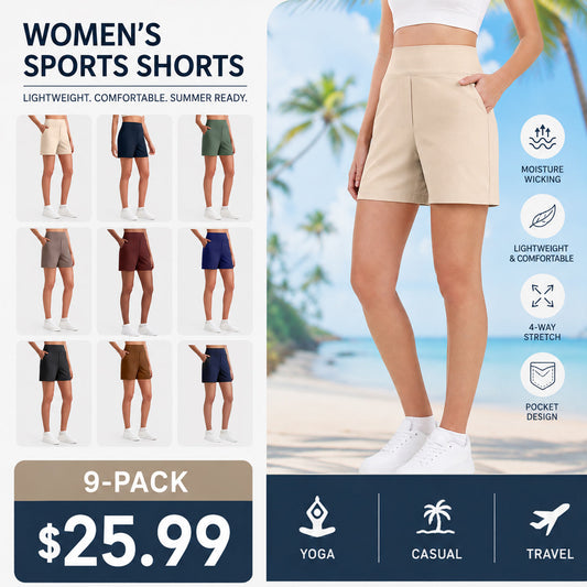 🔥Summer Sale🔥MythForgeo™ High-Waisted Pocket Bermuda Shorts
